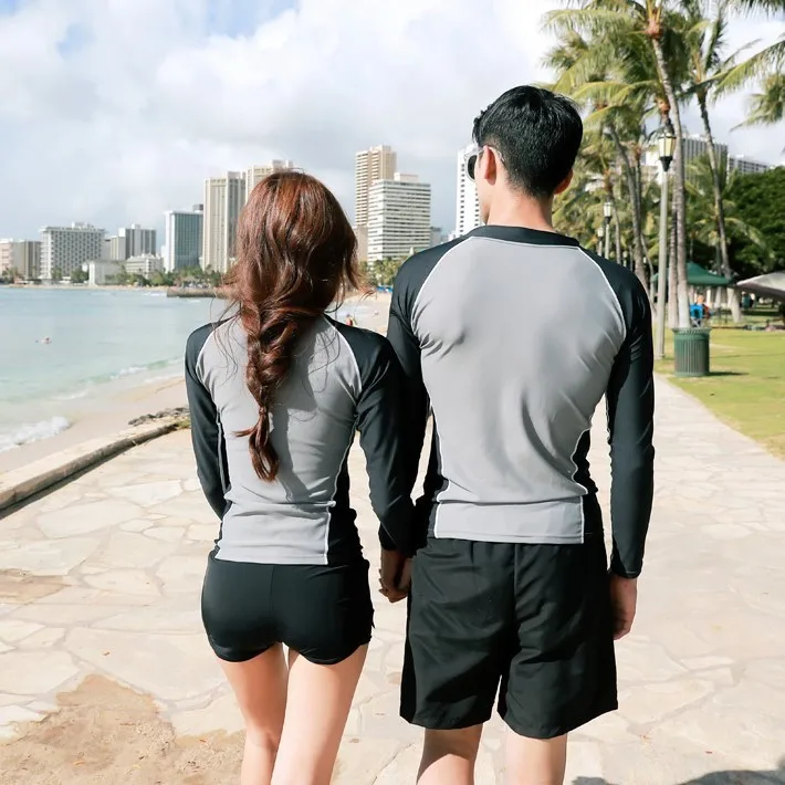 Женский купальник с длинным рукавом и принтом из вискозы | Спорт развлечения