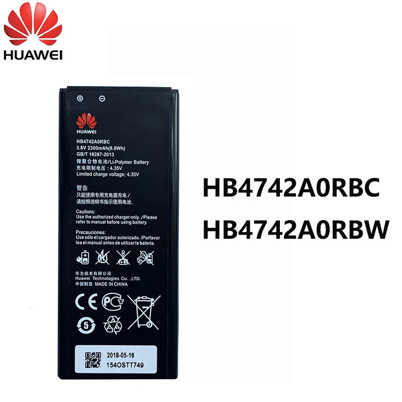 Hua Wei Оригинал HB4742A0RBC HB4742A0RBW 2300 мАч для Huawei Honor 3C батарея G730 G740 H30 T00 T10 U10 телефона|phone