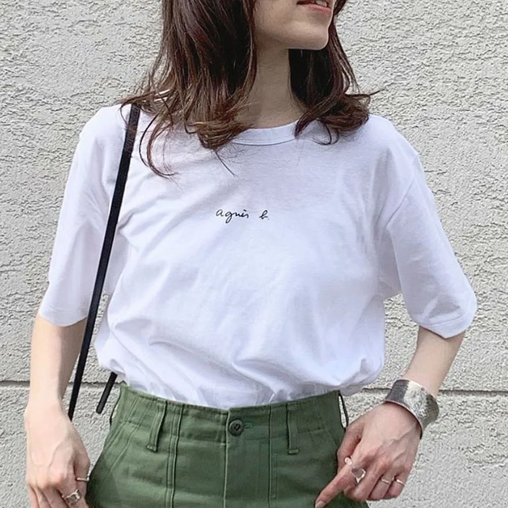Женская летняя белая футболка с буквенным принтом женская повседневная