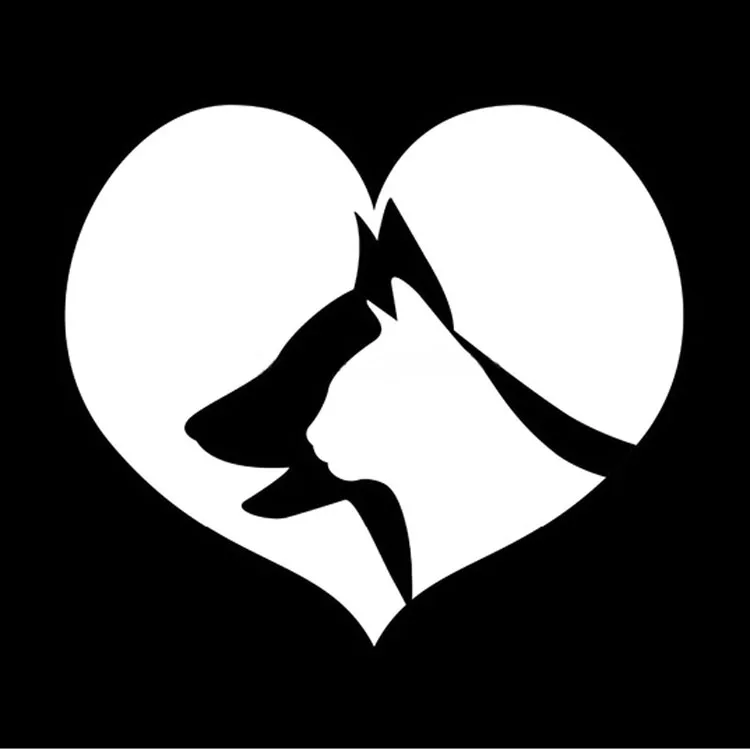 

Car Sticker Pet Dog Car Glass Decorative Sticker Creative Cartoon PVCFANGSHUIFANGSHAI Accessories Black/silver 15*13CM