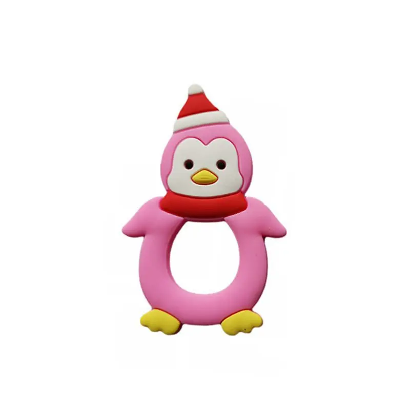 

Baby Teether Cartoon Penguin Modeling Silicone Molar Stick Infant Bite Chew Appease Teeth Gel for Girls Boys