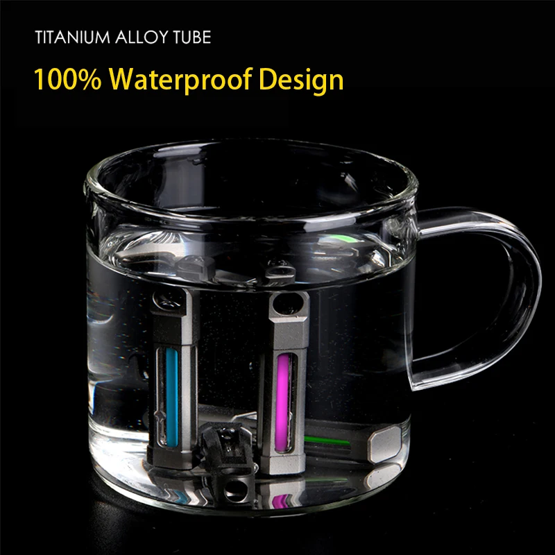 

Automatic Light Titanium Alloy Tritium Gas Lamp Key Ring Life Saving Emergency Lights For Outdoor Safety and Survival Tools