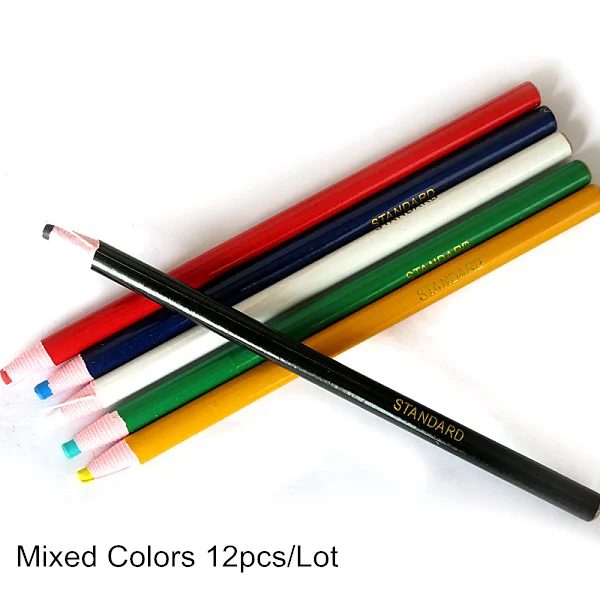 Mix Colors-12PCS Белый карандаш бумажный деревянный карандаш палочки горячей фиксации Стразы не горячей фиксации Стразы Diy инструменты B1972 - Цвет: Mix Colors-12PCS