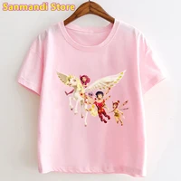new arrival 2021 funny tshirt girls kids clothes the mia and me elf print t shirt kawaii children clothing summer fashion tops
