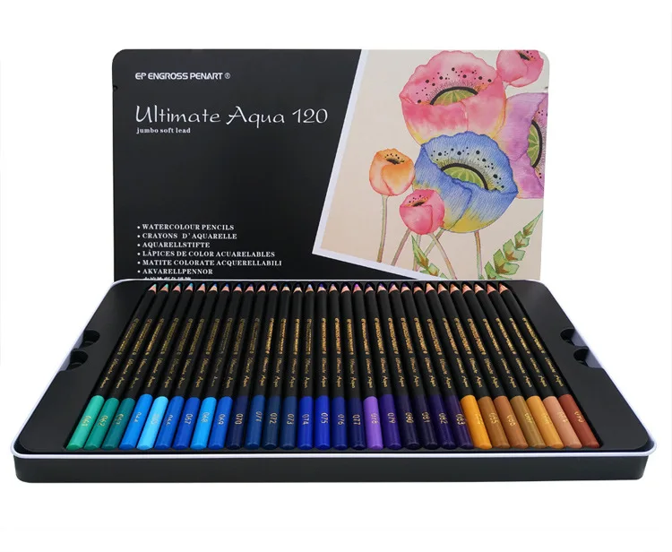 

Карандаш акварельный профессиональный, 120 цветов, для школы