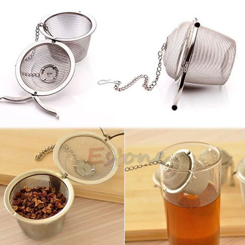 

New Stainless Steel Practical Tea Ball Spice Strainer Mesh Infuser Filter Herbal