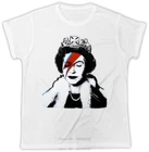 Футболка Banksy Queen Ziggy Stardust Bowie, стильная крутая футболка унисекс, новый дизайн, Хлопковая мужская футболка, дизайнерская тонкая футболка с надписью