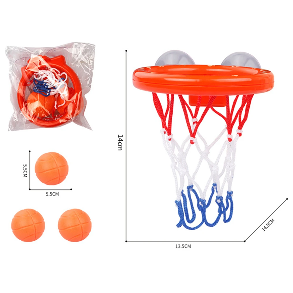 Toddler Bath Toys Kids Shooting Basket Bathtub Water Play Set for Baby Girl Boy with 3 Mini Plastic Basketballs Funny Shower