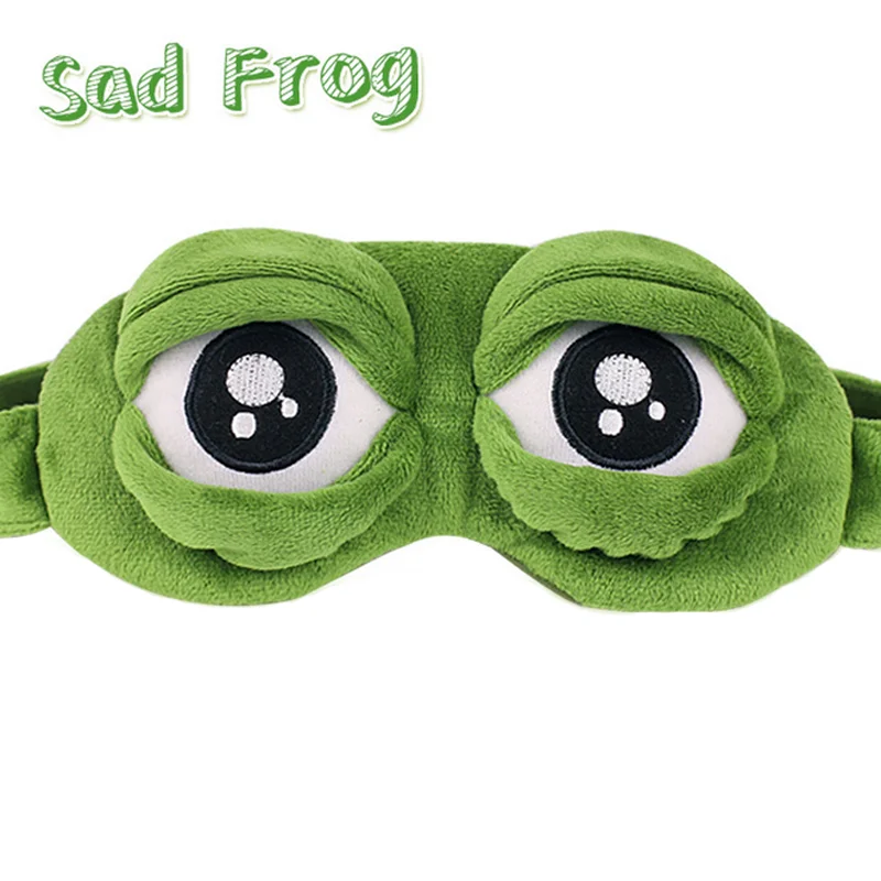 Маска для глаз 3D грустная лягушка взрослых и детей мягкая смешная игрушка сна