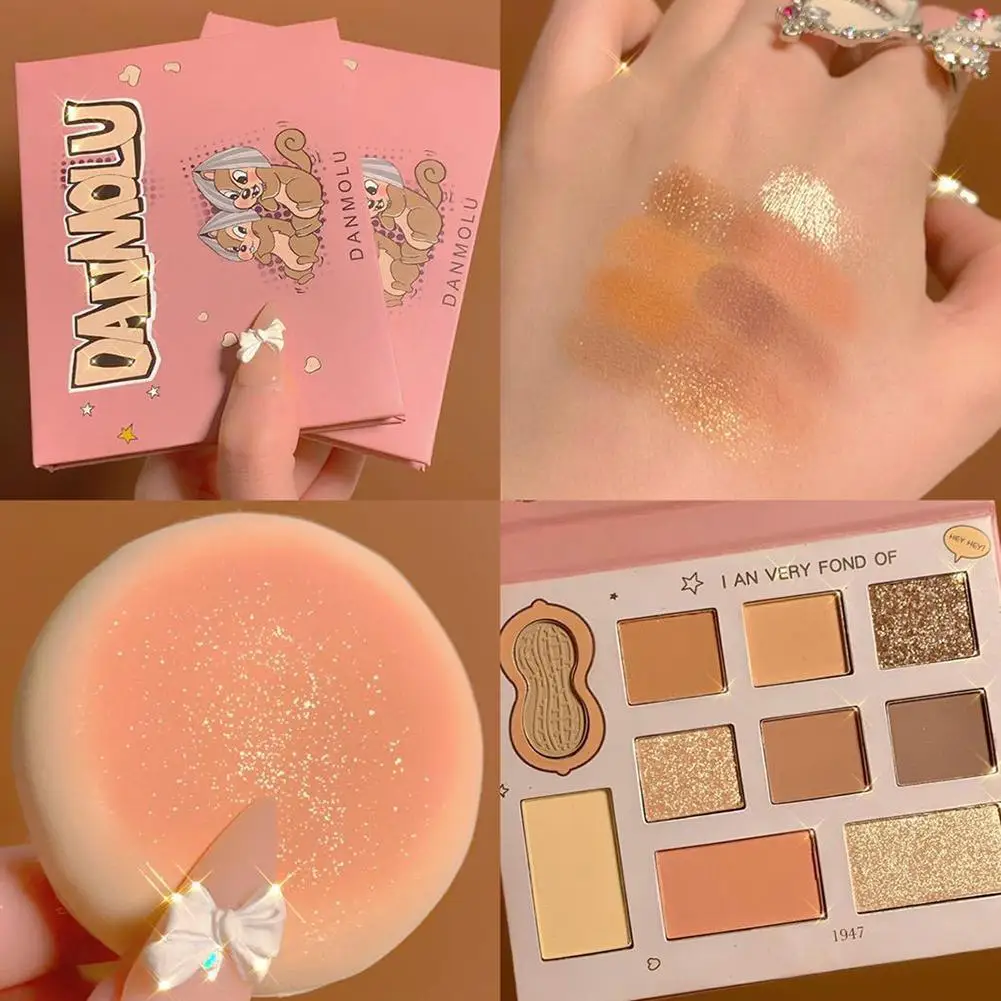 

Cute Peanut Eyeshadow Colorful Matte Eyeshadow Pallete Pallete Eye Maquillage Pigment Waterproof Makeup Shadow Glitter F7C7