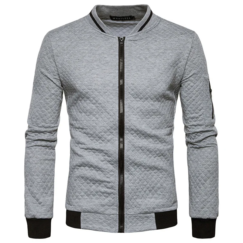 Men Hoodie Nice Male Brand Casual Zipper Jacket Stand-Neck Sudaderas Hombre High-Grade Sweatshirt White 3D Plaid Tracksuit XXL | Мужская