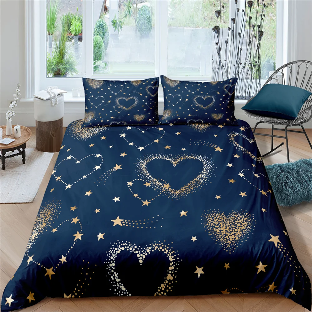 Комплекты постельного белья с голубыми цветами 240x220 двуспальный Королевский