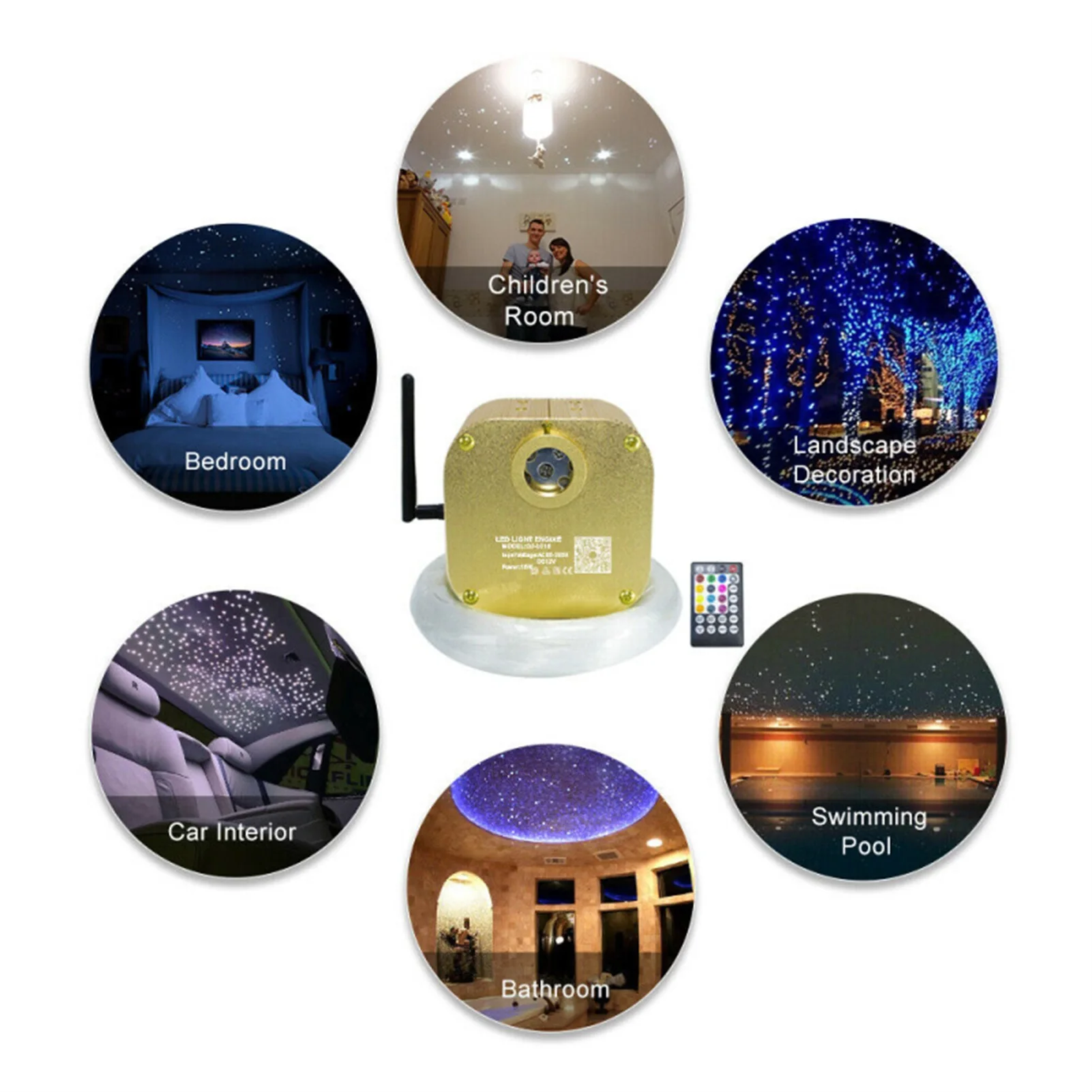 

16W Golden Light Source Floodlight Starry Sky Light APP RF Control Night Light With Remote Control Car Lights Drop Shipping