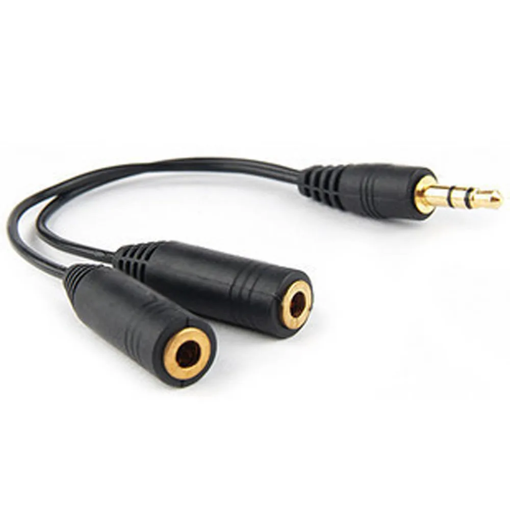 

Hot Sell 3.5mm Male Splits Two 3.5mm Female Headphone Audio Adapter Cable Professional Audio Line
