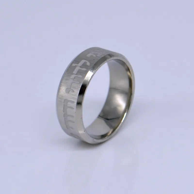 Israel Hebrew Etched Carving Engraved Stainless Steel Rings Fashion Jewelry | Украшения и аксессуары