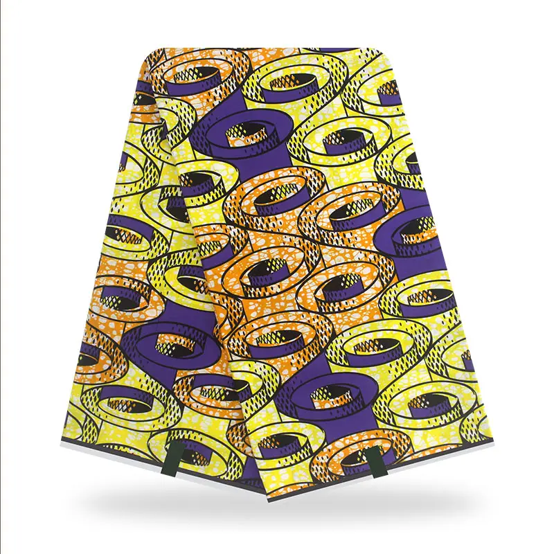 

High Quality Latest Guarunteed Soft African Print Wax Fabric 100% Cotton Nigerian Ankara Ghana Fabric 6yards Y1202-1