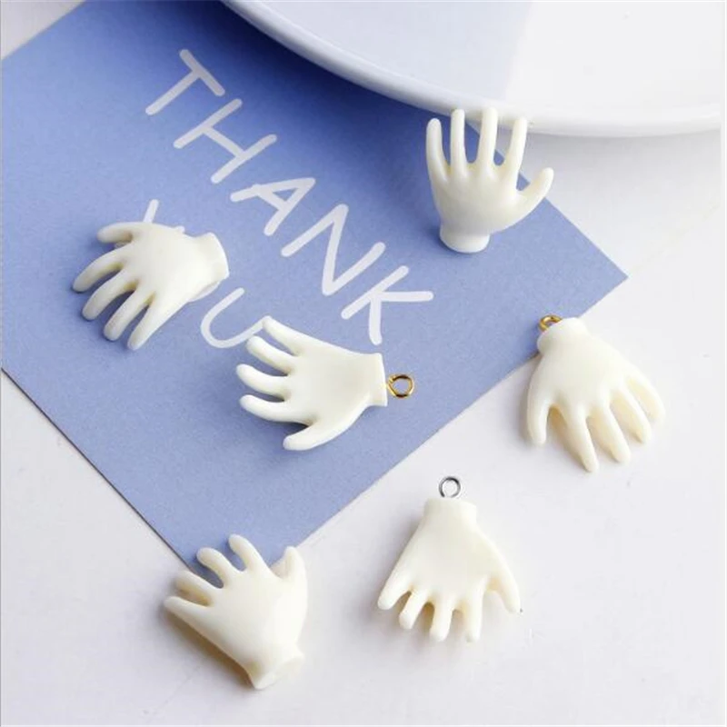 

4 шт./лот, Новые Креативные акриловые полимерные Белые Подвески в виде лап, соединители для diy, серьги в стиле панк, аксессуары для изготовлен...