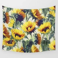 home wall decor tapestry sunflower plant 3d print country style hanging curtain fabric cloth for decor cloth craft wall tapestry
