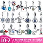 Женский кулон из серебра 925 пробы, с бусинами-шармами