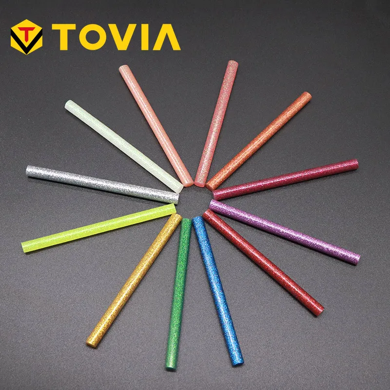 Цветные клеевые палочки TOVIA 120 шт./лот блестящий клеевой карандаш для клеевого