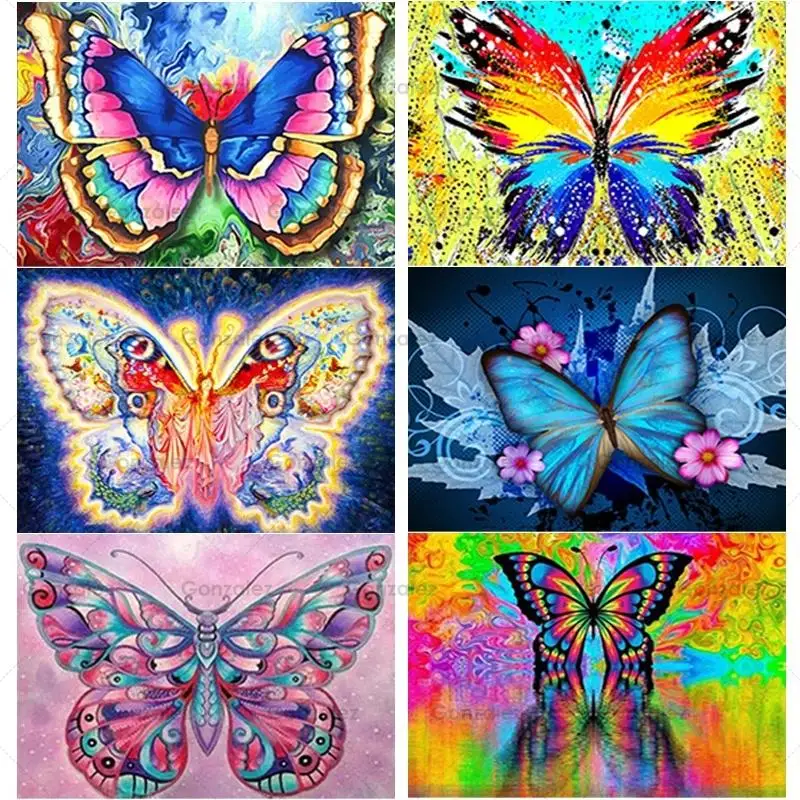 

Colorful Butterfly Poster 5D Diy Mosaic Diamond Painting Embroidery Cross Stitch Art Kit Decorative Wall Pictures Gifts Crafts