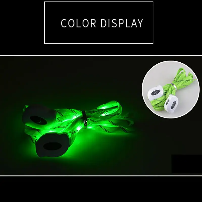 Ночная Мода зарядка через Usb Блестящий Led Изменение люминесцентные шнурки
