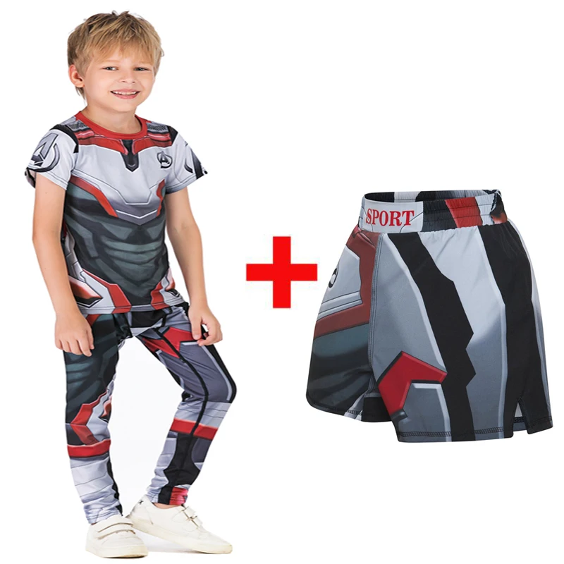Детский комплект для MMA из двух предметов компрессионные трикотажные изделия +
