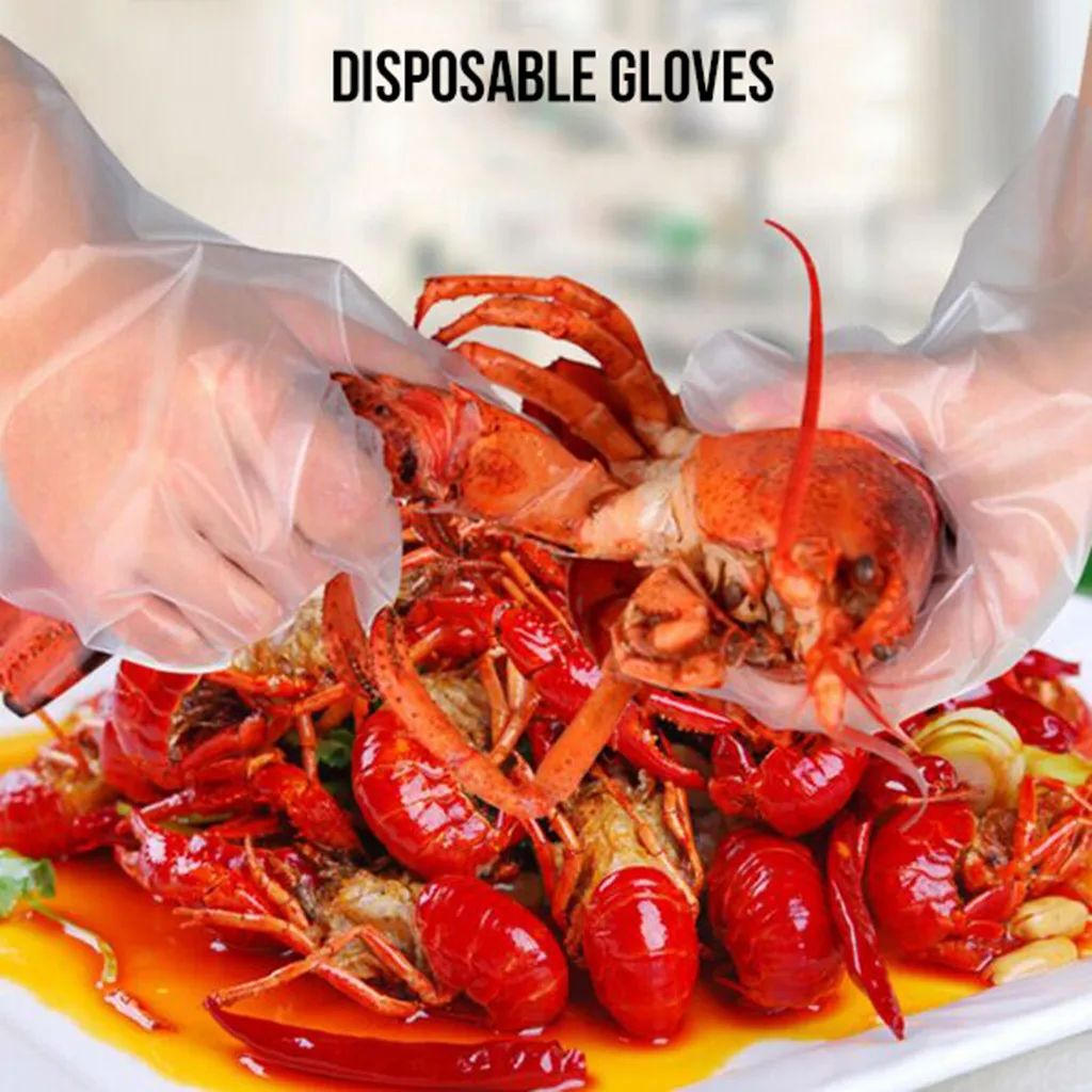 Перчатки Латексные Guantes Desechables 100 шт пластиковые прозрачные одноразовые перчатки