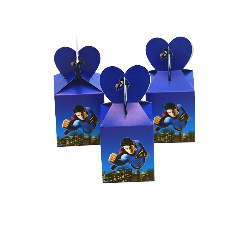 Картонная коробка для конфет с Суперменом 6 цветов | Дом и сад