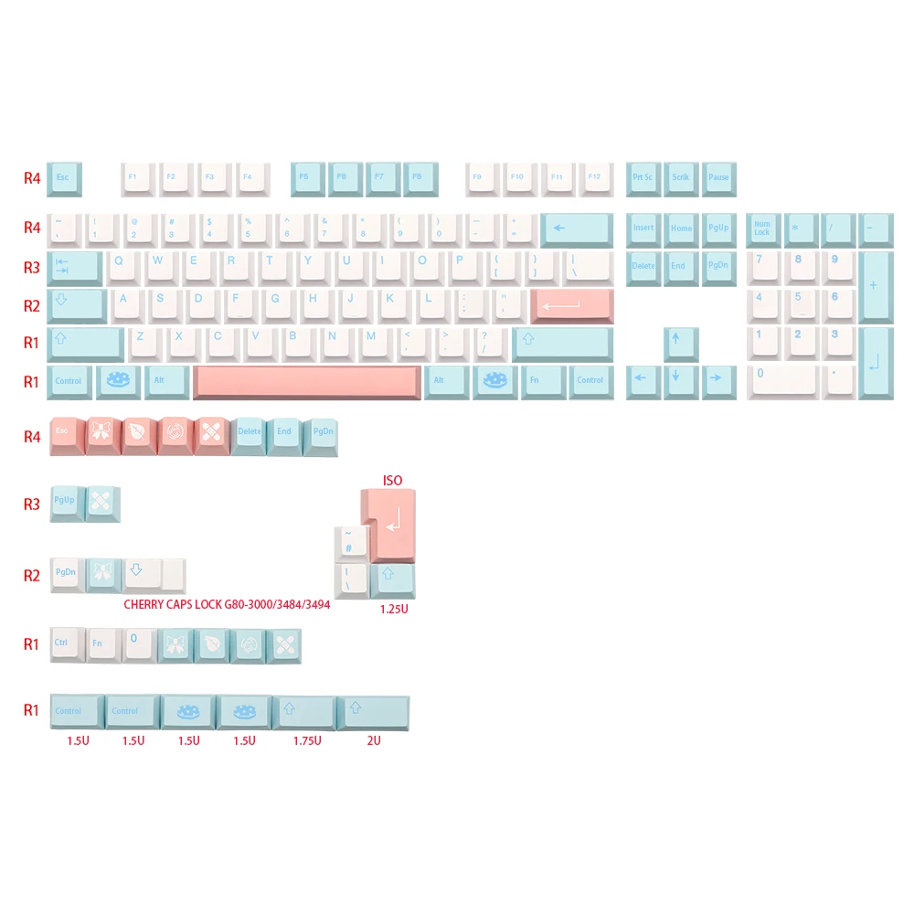 Только распродажа Keycap GMK-KEY Noel Dye Subb Keycaps PBT Cherry Profile German French Italian Spain UK ISO Key Caps For TKL GK61 96