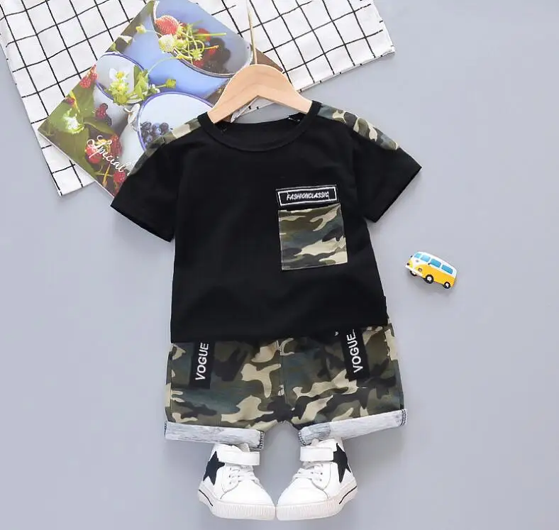 Baby boys clothes sets Summer infnat kids fashion cotton tops+shorts 2pcs Tracksuits for toddler boy casual sport clothing suits |