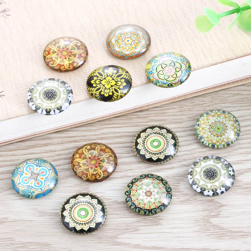 

50pcs/Lot MIxed Colorful Fashion Photo Glass Cabochons Mixed Color Cabochons For Bracelet earrings necklace Bases Settings
