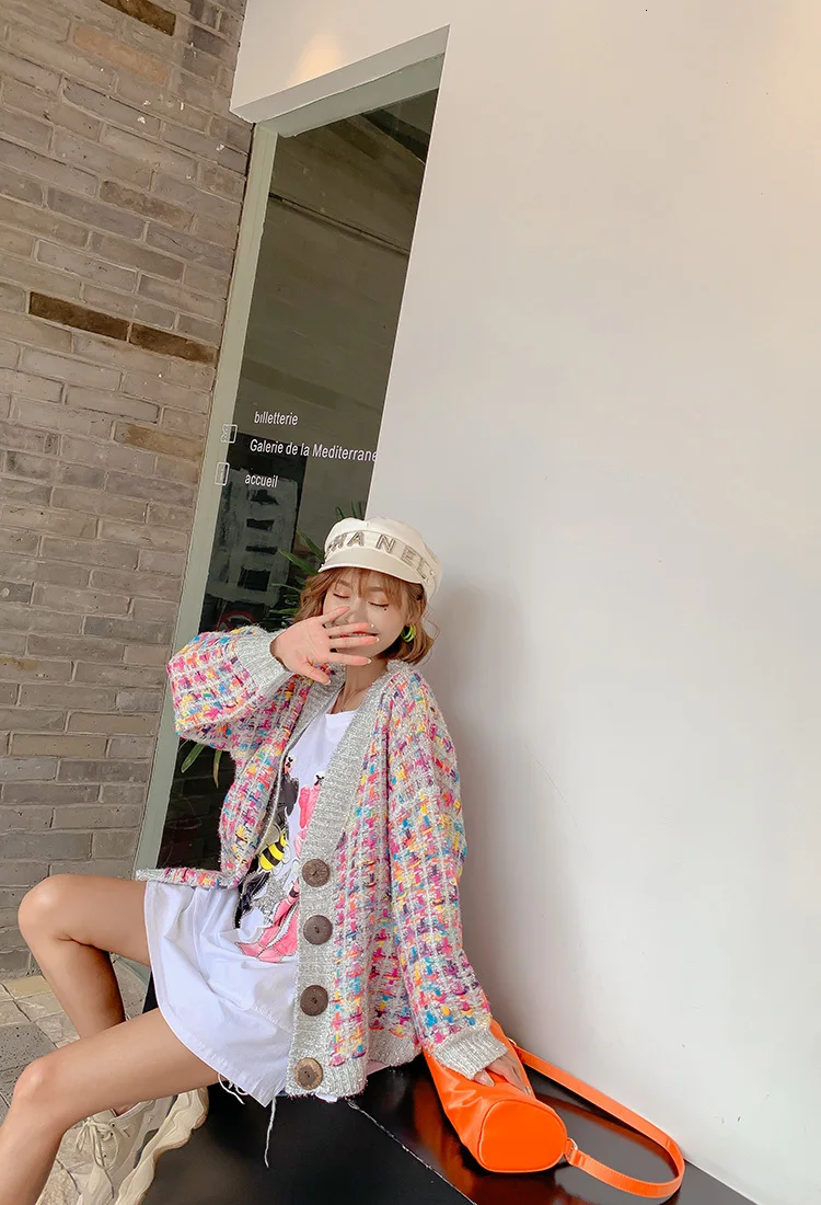 Vefadisa зимний кардиган свитер пальто Женский вязаный с принтом повседневный