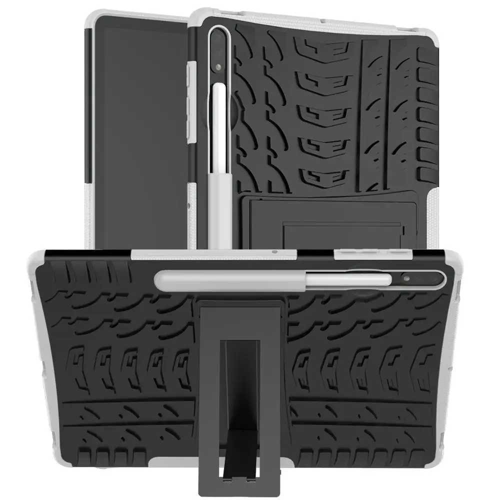 

For Samsung Galaxy Tab S7 Plus 12.4\" SM-T970 SM-T975 T976 2020 Case Shockproof Armor TPU + PC Hybrid armor Stand Tablet Cover