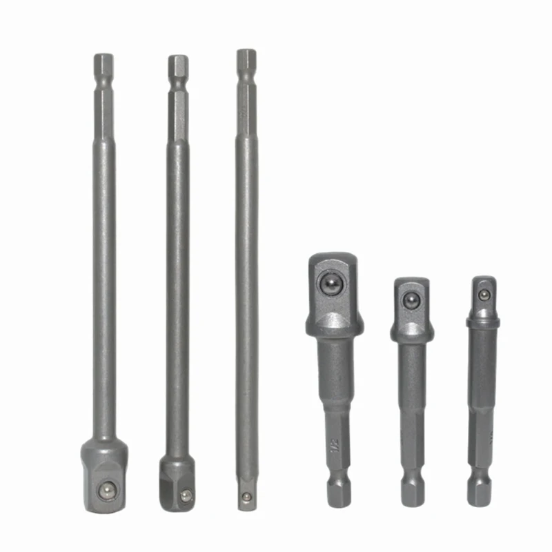 

6pcs Hex Shank Wrench Drive Power Extension Drill Bit Socket Adapter Holder Tool