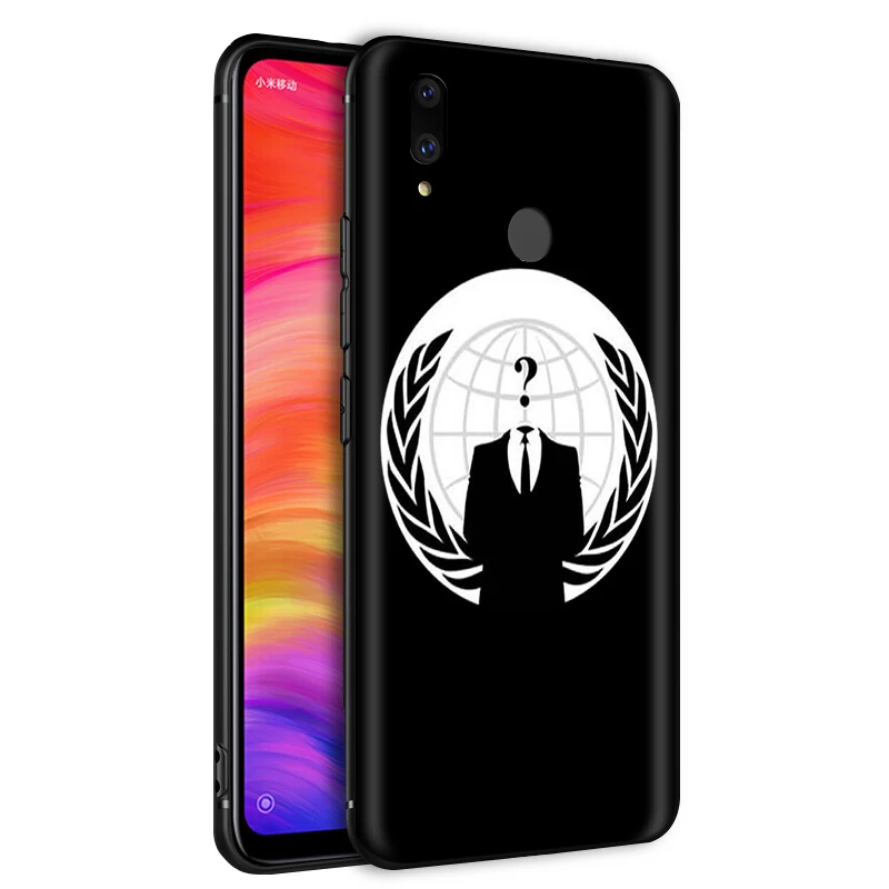 Мягкий чехол YIMAOC Anonymous из ТПУ для Xiaomi Redmi mi Note MAX 3 6 6A 7 mi6 mi8 9 se a1 a2 Pro Lite go pocophone