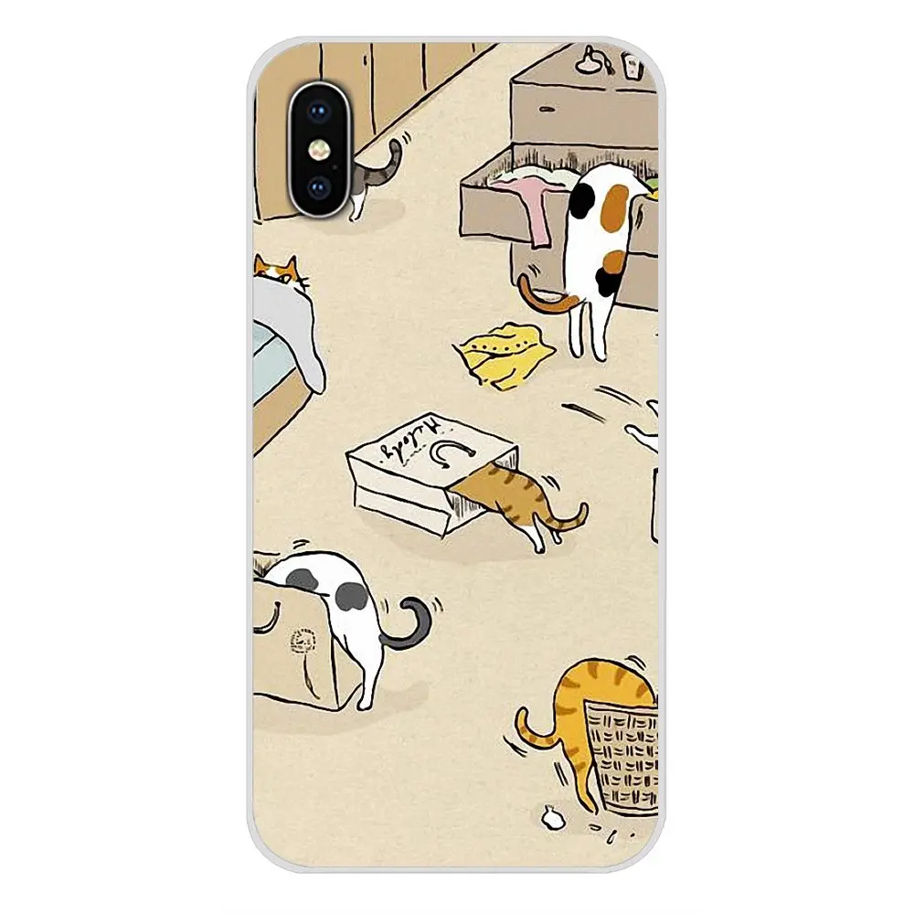 Прозрачный чехол из ТПУ с японским рисунком кота для Xiao mi 4 mi 5 mi 5s mi 6 mi A1 A2 5X6X8 9 Lite SE Pro mi Max Mix 2 3 2S