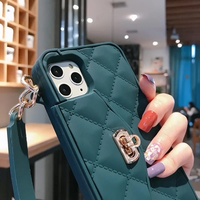 Для iphone XS MAX чехол Роскошный силиконовый бумажник для банковских карт сумка через плечо чехол для телефона для iphone 11 pro max чехол X XR 6 6S 7 8 plus чехол