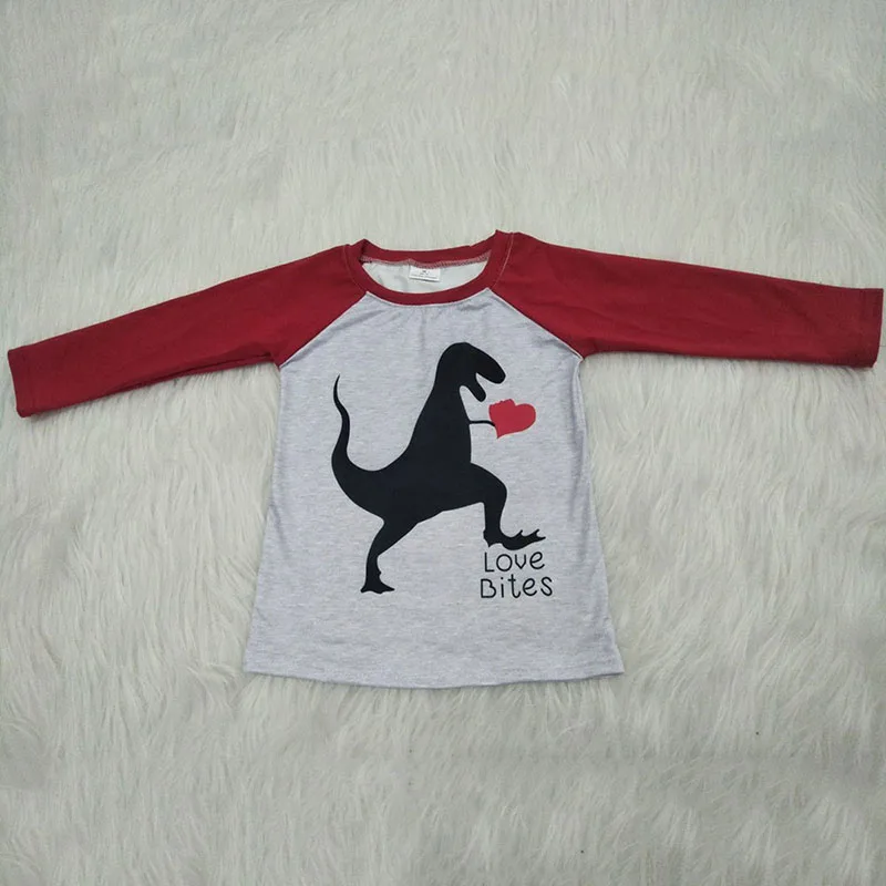 Зимний красный топ с длинным рукавом для новорожденных Детские футболки малышей