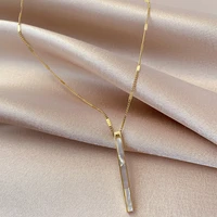 new korean simple shell necklace t bar chokers geometric fashionable clavicle chain womens jewelry temperament collares
