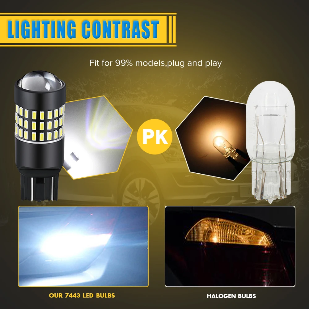 2 шт. автомобисветодиодный светодиодные лампы T20 7443 W21/5W W21 5W 3014 78 SMD 6000 | Автомобили