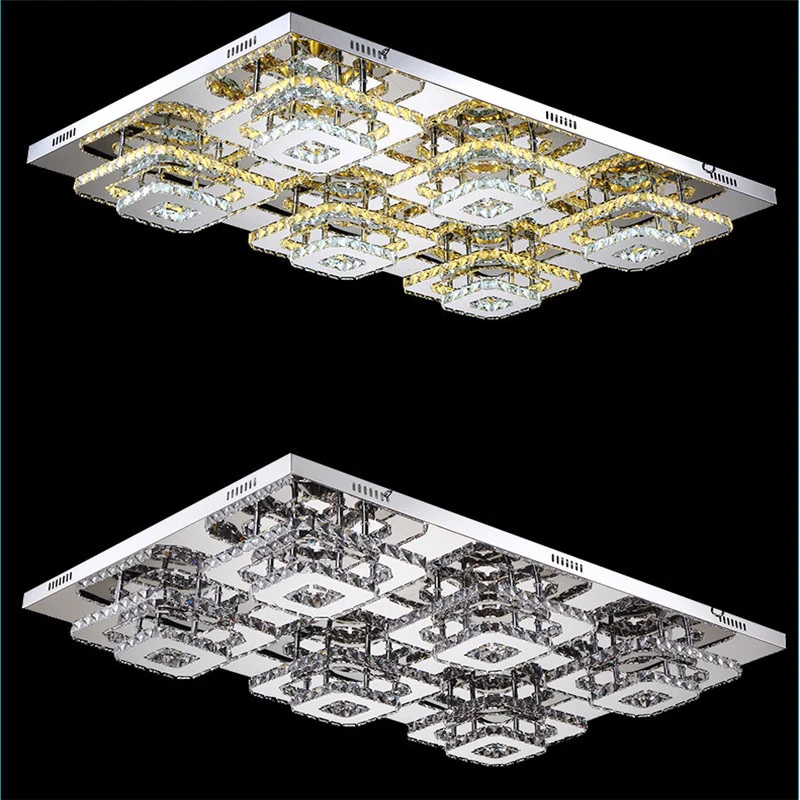 

Decorative Led Ceiling Lamps K9 Crystal Led Ceiling Light Living Room Modern Chandelier Surface Mounted Plafonniers Lighting