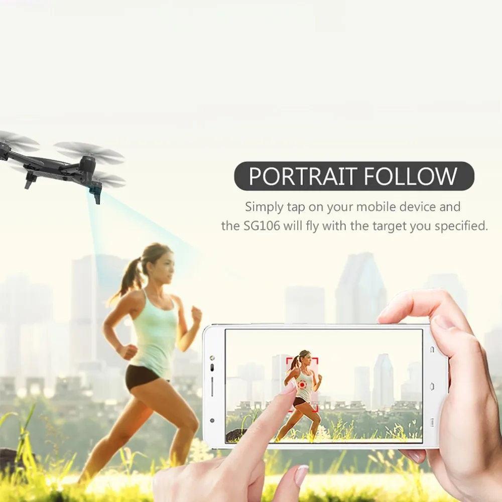 SG106 RC Дрон игрушка с 720/1080 P/4 k Dual 2,4G FPV WiFi широкоугольная камера с гравитационным зондированием Трансмиссия квадрокоптера в реальном времени Дрон