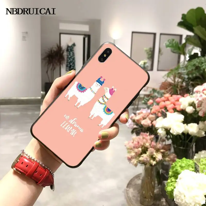 PENGHUWAN Kawaii Милая лама Альпака Мягкий Силиконовый ТПУ чехол для телефона iPhone 11 pro XS