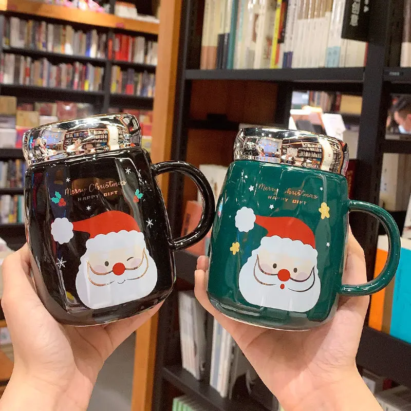 

Christmas Creative Male and Female Couples Milk Coffee Cup Student Dormitory High Temperature Resistant Ceramic Mug