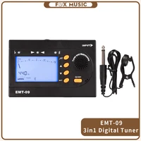 emt 09 multifunctional 3in1 digital tuner metronome tone generator universal portable for chromatic guitar bass violin