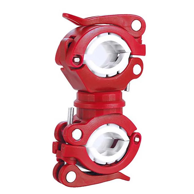 Red with white Держатель фонарика Крепление для фонаря 360 Вращение велосипеда фонарик кронштейн для фонарика светодиодный головной передний держатель света зажим аксессуары для велосипеда - Цвет: Red with white