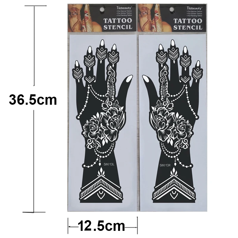 1 пара 2 шт. рукава для Временной Татуировки Трафарет кружевные узоры из хны
