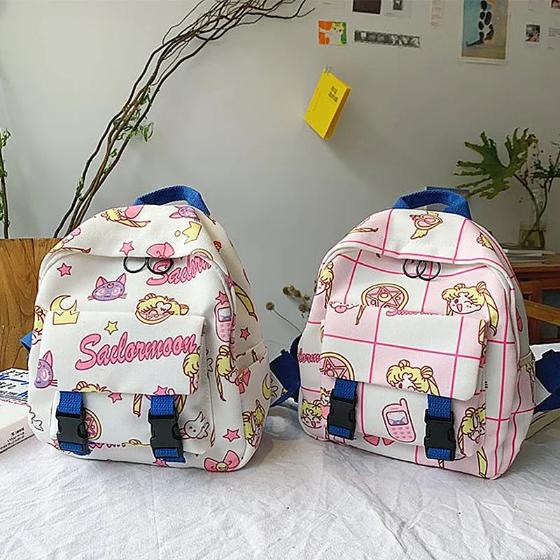 Японский мультфильм Сейлор Мун женский маленький рюкзак холст сумки на плечо Luna