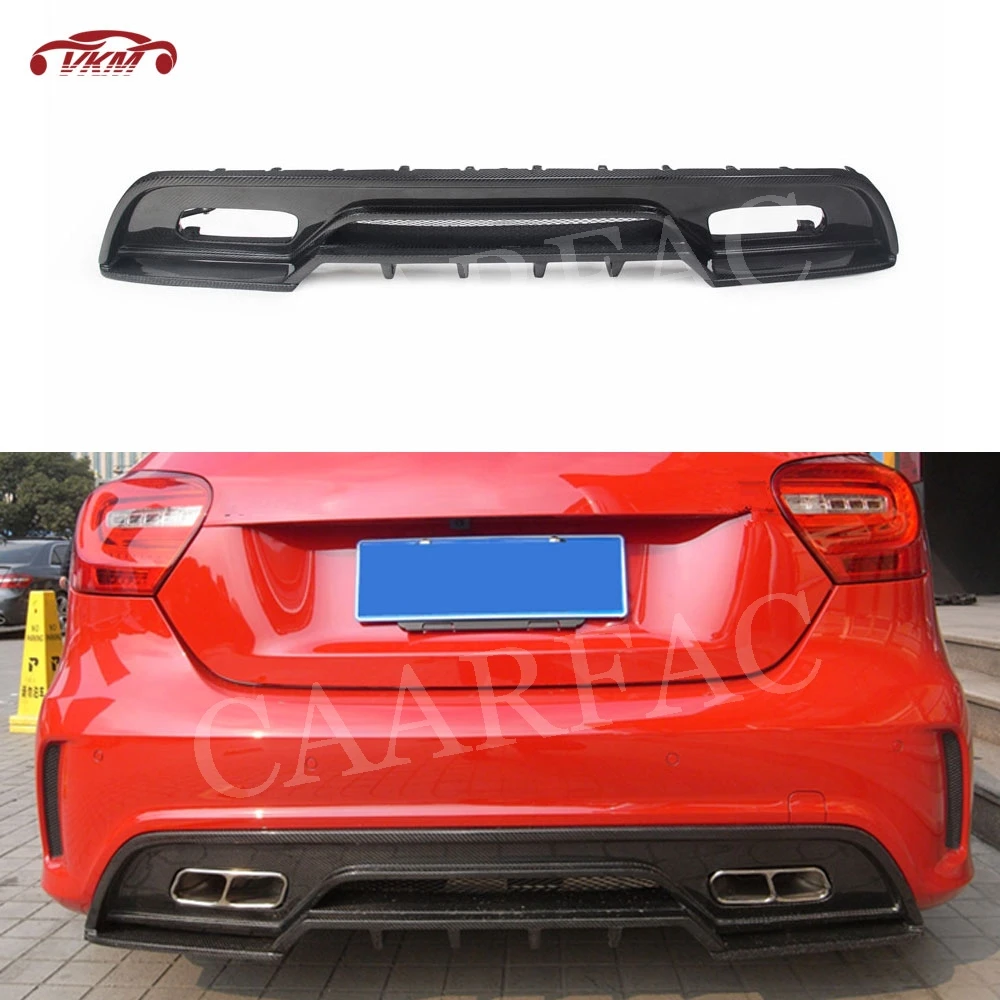 Класс углеродного волокна задний диффузор бампер спойлер для Mercedes Benz W176 A250 A260